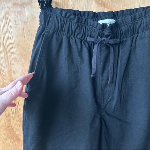 Abercrombie & Fitch Pull On Drawstring Black Tapered Pants with Pockets - Picture 6 of 11